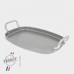 Купить сковорода 38х26см h2,5см "планча", with 2 handles, белая сталь "mineral b element" 5640.01 – цена от завода, доставка до двери | RuOborudovanie.ru