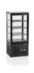 Купить витрина холодильная tefcold upd80 black (черный) со стеклом 78л 0,16квт (+2...+12с) кондитерская – цена от завода, доставка до двери | RuOborudovanie.ru