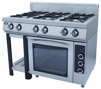 Плита газовая 6-ти горелочная Grill Master Ф6ПДГ/800(э) с электрической духовкой