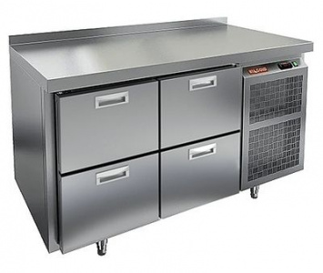 Стол охлаждаемый Hicold GN 22/BT (-10-18), 4 выдвиж.ящ, 1390х700х850