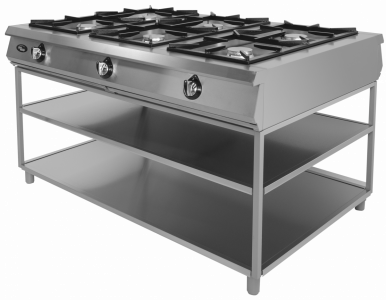 Плита газовая Grill Master Ф6П2Г/1000 ГАЗ (50060) на подставке 6конф. 54кВт, подход с 2-х сторон