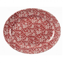 Купить блюдо овальное 36,5х29,3см vintage prints, цвет cranberry victorian calico cacrd141 – цена от завода, доставка до двери | RuOborudovanie.ru