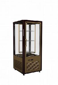 Шкаф кондитерский холодильный D4 Vm 120-2 (R120Cвр Carboma) коричнево-золотой