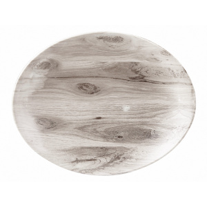 Блюдо овальное 19,7Х16СМ, без борта, Textured Prints, цвет Sepia Wood Wseop71