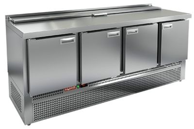 Стол для салатов Hicold SLE1-11SN (1/3) без крышки (+2+10), 2 двери, 1000х600х850мм, ниж.агрегат