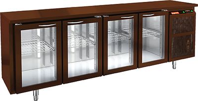 Стол охлаждаемый Hicold BNG 1111 HT BAR (+2+10), 4 стеклянные двери