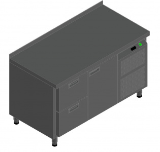 Стол с охлаждающим шкафом Hicold Gn21/Tn
