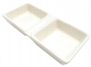 Менажница фарфор Cameo Square Accessory 2-Х секционная 13Х6СМ H2,3См 713-013