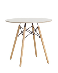 Купить стол обеденный eames d-800 мм, 4 ножки бежевый обеденный нераздвижной – цена от завода, доставка до двери | RuOborudovanie.ru