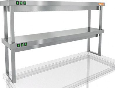 Полка тепловая Hicold TP2-14/4 двухъярусная настольная (1400х400х800мм)