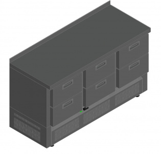 Стол с охлаждающим шкафом Hicold Sne 222/Tn