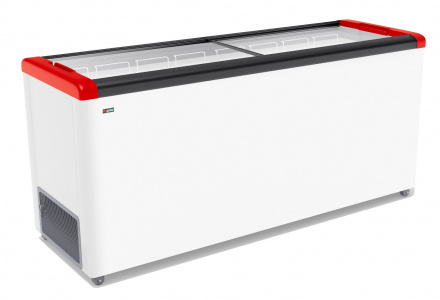 Ларь морозильный Frostor Gellar FG700 с прямое стекло красный
