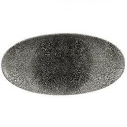 Купить блюдо овальное chefs 34,7х17,3см, без борта, цвет raku quartz black, studio prints rkbqov351 – цена от завода, доставка до двери | RuOborudovanie.ru