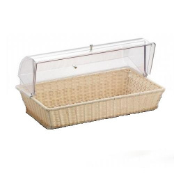 Купить корзина для хлеба с крышкой roll-top, полиротанг, цвет бежевый 97150760 – цена от завода, доставка до двери | RuOborudovanie.ru