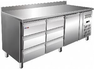 Стол холодильный Cooleq Gn3260Tn бортик 6 ящиков+1 дверь