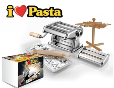 Тестораскатка-лапшерезка Imperia Titania Ilovepasta 695 ручная (набор для производства лапши)