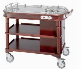 Тележка сервировочная Paderno 58876-00 для фламбе