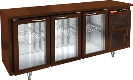 Стол с охлаждающим шкафом со стеклом Двер.Hicold Bng 111 Ht Bar