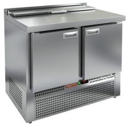Купить стол для салатов hicold sle2-11sn (1/6) (+2+10), 2 двери, 1000х600х850мм, ниж.агрегат – цена от завода, доставка до двери | RuOborudovanie.ru