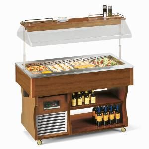 Стол шведский охлаждаемый Tecfrigo Isola 4M светл.Орех