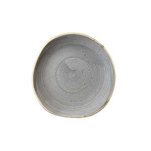 Тарелка мелкая "ВОЛНА" 18,6СМ, без борта, Stonecast, цвет Peppercorn Grey Spgsog71