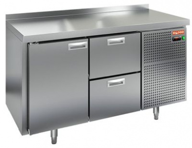 Стол охлаждаемый Hicold SN 12/TN (-2+10), 1 дверь, 2 ящ, 1390х600х850