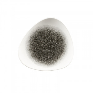 Тарелка мелкая треугольная 19,2СМ, без борта, цвет Raku Quartz Black, Studio Prints Rkbqtr71