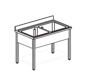 Ванна моечная Apach Chef Line L2S167-65Sh