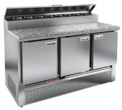 Купить стол холодильный для пиццы hicold pze2-111/gn (1/6h) камень на 375л (+2+10), 3 двери, 1485х700х850мм – цена от завода, доставка до двери | RuOborudovanie.ru