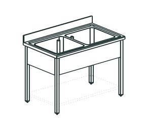 Ванна моечная Apach Chef Line L2S126-54Sh