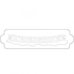Трафарет для декорирования 34х9см, пластик 40-WSR010