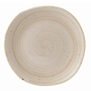 Тарелка мелкая "ВОЛНА" 26,4СМ, без борта, Stonecast, цвет Nutmeg Cream Snmsog101