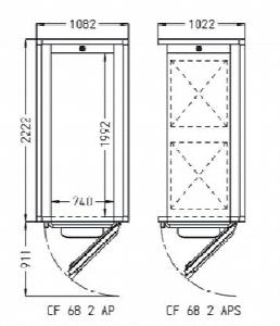 Камера расстоечная Pavailler Cf 68 2 Aps 60X80 1дверь/2тележки
