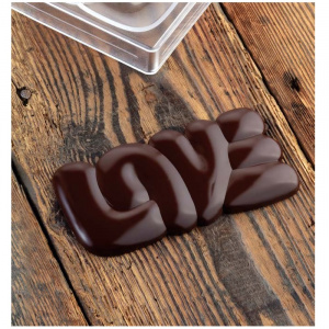 Форма для шок. "Chocolate Bar Lovely" 150Х76ММ H10Мм, 100ГР, 3 ячейки, п/к Pc5000