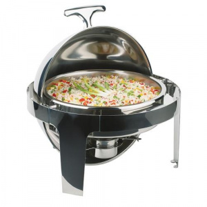 Мармит-чафиндиш Aps 12355Aps 5л S/S Elite круглый настол., с крышкой Roll-Top D45хH45см 