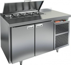 Купить стол для салатов hicold sl1-11sn (1/3) о (+2+10), остров., 2 двери, 1390х600х850мм – цена от завода, доставка до двери | RuOborudovanie.ru