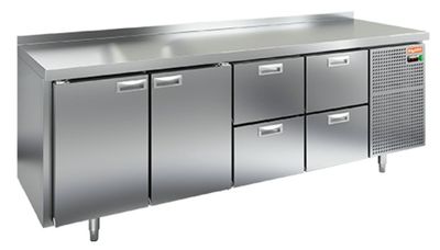 Стол охлаждаемый Hicold GN 1122/TN (-2+10), 2 двери, 4 ящ, 2280х700х850
