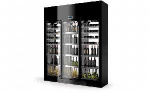Шкаф винный Enofrigo Wine Library 3P Wall H220 P60 черный A1Wlw3P266P/421