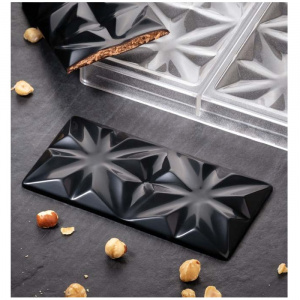 Форма для шок. "Chocolate Bar Edelweiss" 155Х77ММ H10Мм, 100ГР, 3 ячейки, п/к Pc5005
