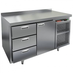 Купить стол охлаждаемый hicold sn 31/tn (-2+10), 1 дверь, 3 ящ, 1390х600х850мм – цена от завода, доставка до двери | RuOborudovanie.ru