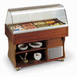 Стол шведский охлаждаемый Tecfrigo Isola Mservice 6 темн.орех