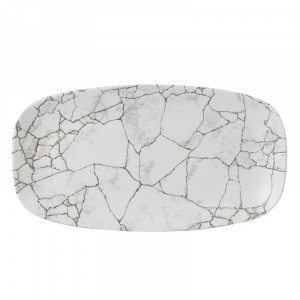 Блюдо прямоугольное Chefs 35,5Х18,9СМ, без борта, цвет Kintsugi Agate Grey, Studio Prints Ktagxo141
