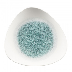 Тарелка мелкая треугольная 26,5СМ, без борта, цвет Raku Jade Green, Studio Prints Rkjgtr101