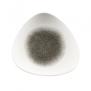 Тарелка мелкая треугольная 22,9СМ, без борта, цвет Raku Quartz Black, Studio Prints Rkbqtr91