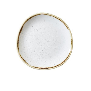 Тарелка мелкая "ВОЛНА" 21СМ, без борта, Stonecast, цвет Barley White Swhsog81