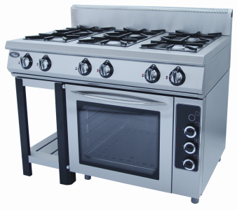 Плита газовая 6-ти горелочная Grill Master Ф6ПДГ/800(г) с духовкой - полностью газовая духовка,