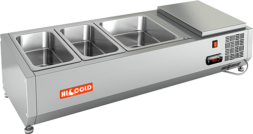 Витрина для ингридиентов Hicold VRTO 1000 для стола Hicold Pze3