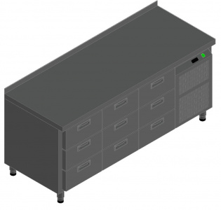 Стол с охлаждающим шкафом Hicold Gn333/Tn