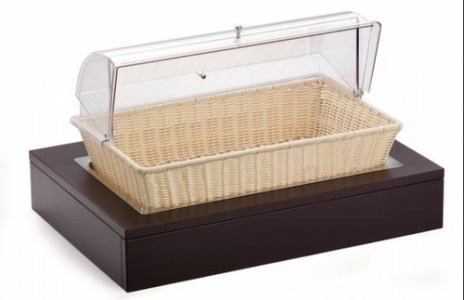 Поднос с корзиной для хлеба с крышкой Roll-Top на дерев.Подставке венге 51136900