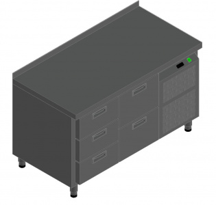 Стол с охлаждающим шкафом Hicold Gn32/Tn